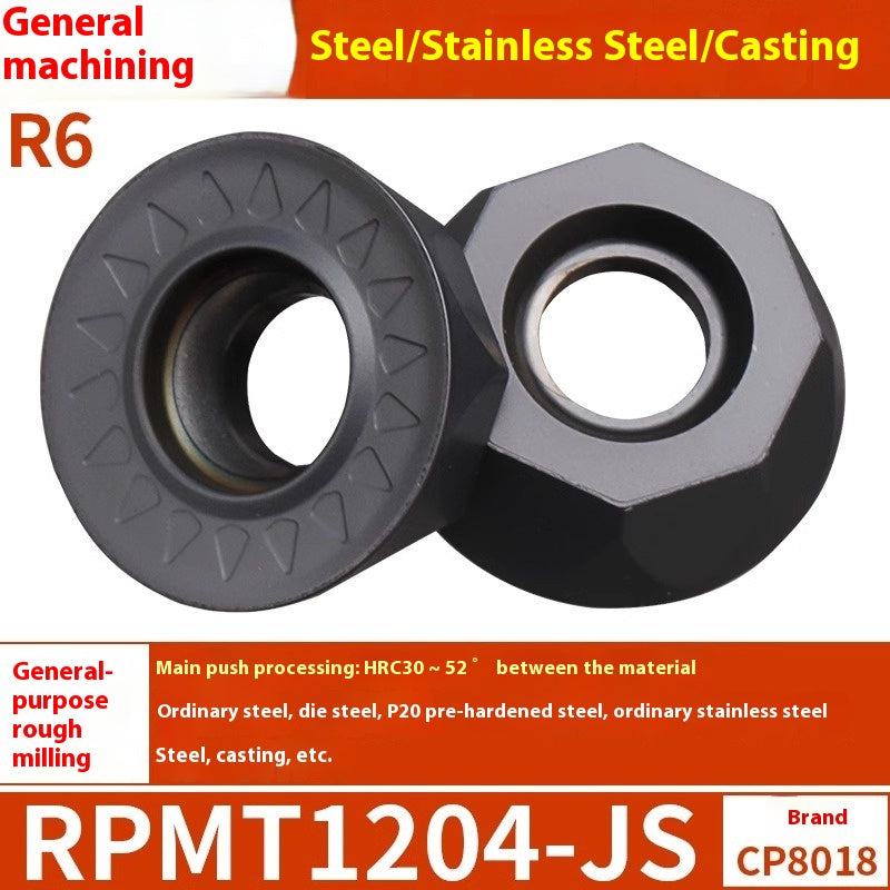 6009 CNC milling inserts RPMW carbide R5 machining center R4 milling machine R6 milling inserts RPMT round cutter grain cutting tools Shandong Denso Pricision Tools Co.,Ltd.